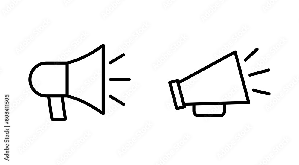 Megaphone icon set. Loudspeaker icon vector. Megaphone icon set. Loudspeaker icon vector.