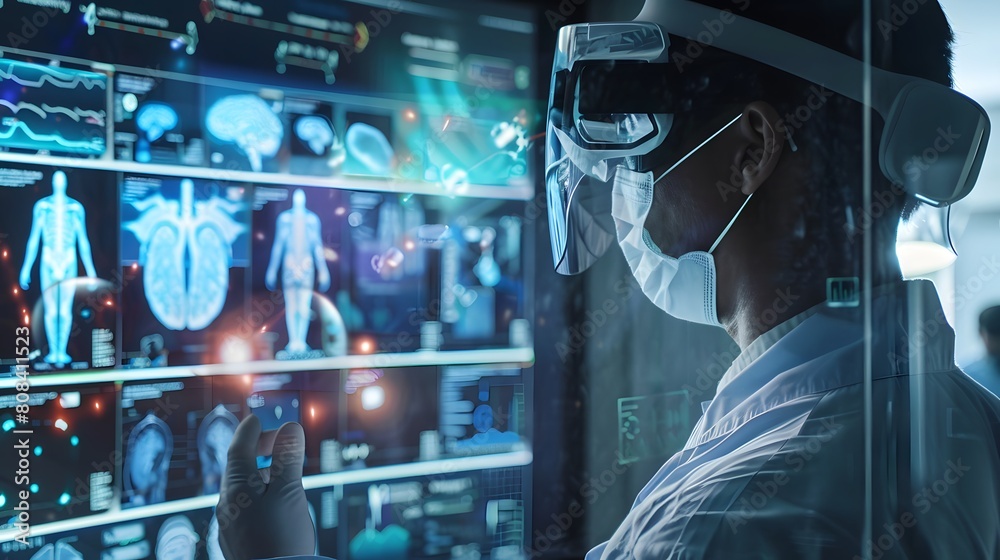 Fototapeta premium Futuristic DNA research