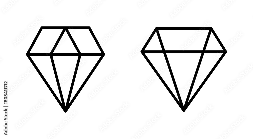Diamond icon set. diamond gems vector icon. Diamond icon set. diamond gems vector icon.