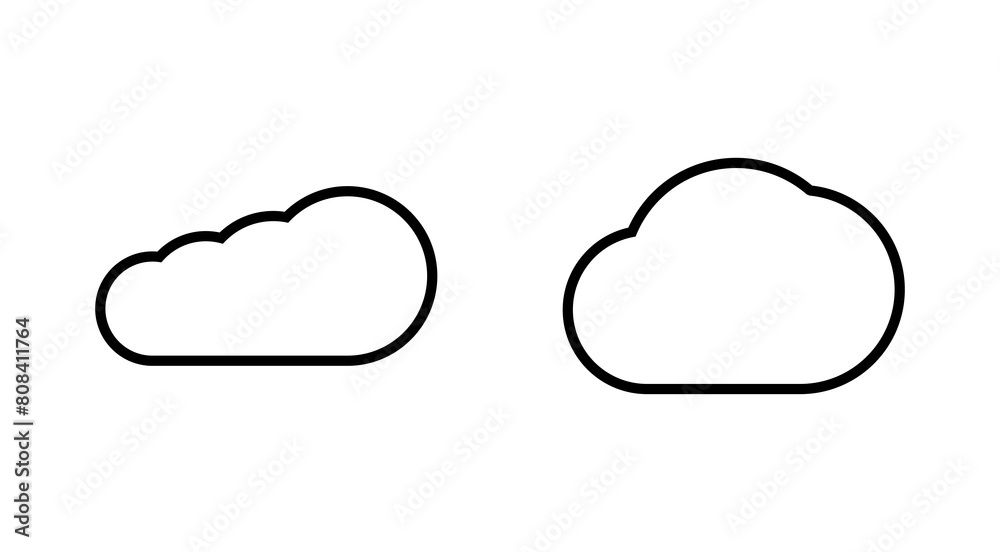 Cloud icon set. cloud vector icon Cloud icon set. cloud vector icon