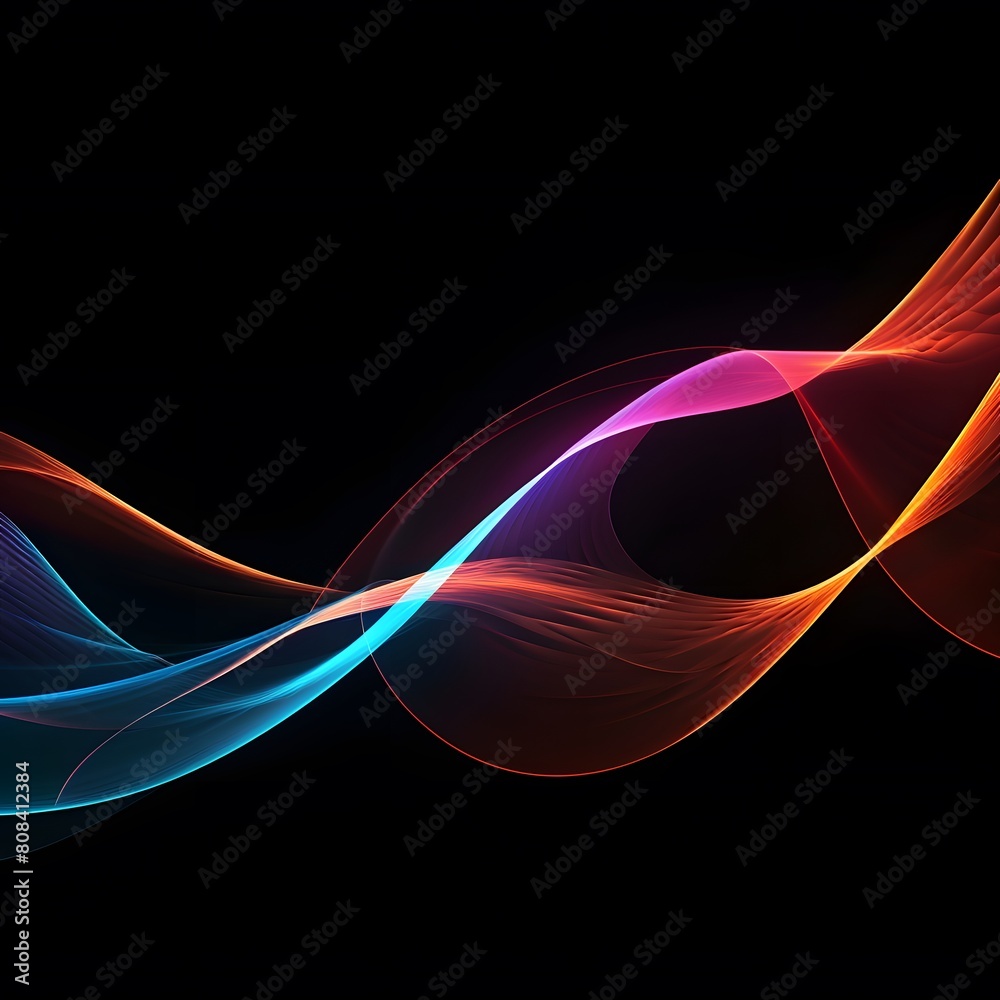 Colorful abstract background with glowing waves. Generative AI. Colorful abstract background with glowing waves. Generative AI.
