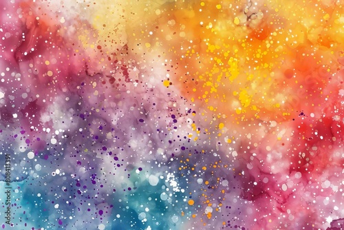 Abstract watercolor texture with splashes of color, ideal for artistic and creative backgrounds