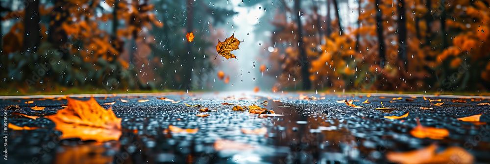Rainy Autumn Day: Water Drops on Glass with a Backdrop of Bright City Lights at Night Rainy Autumn Day: Water Drops on Glass with a Backdrop of Bright City Lights at Night
