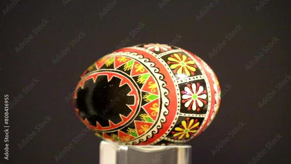 Ukrainian pessankas, pêssanka, colorful eggs finely decorated assorted symbols. Easter eggs