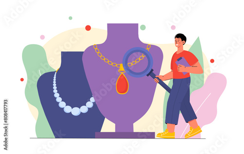 Jewelry repair vector concept