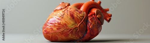 3d model of a heart impacted by aps featuring expected areas of thrombotic risk and vascular difficulties photo
