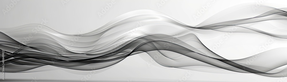 Obraz premium Abstract background featuring monochromatic waves and subtle lines