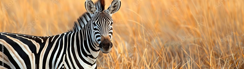 Naklejka premium Smooth and unbroken zebra stripes in a seamless coat design