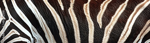 Smooth and unbroken zebra stripes in a seamless coat design