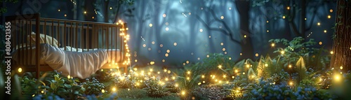 Twilight Nursery Abloom with Fireflies and Lo-Fi Songs photo