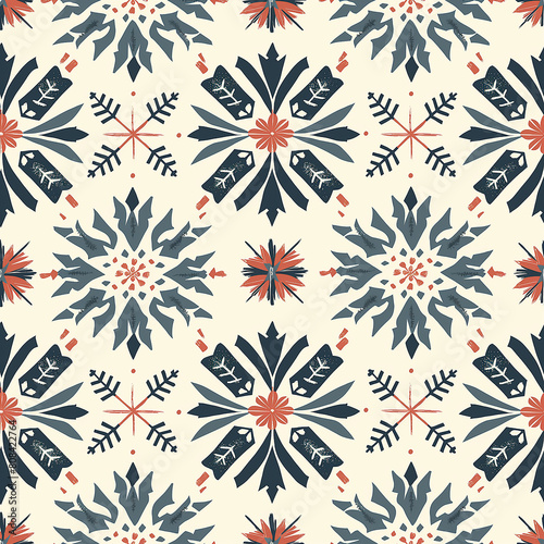 Repeating floral design suitable for wallpaper or fabric