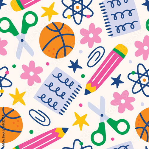 Back To School Seamless Pattern Back To School Background