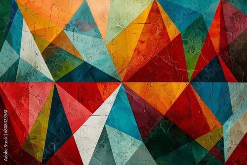Geometric background with colorful polygons, representing creativity and diversity