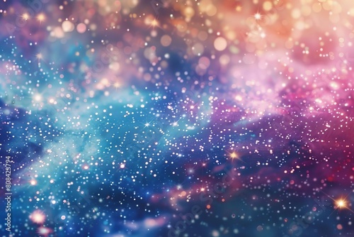 Glittering starry background, evoking a sense of wonder and the vastness of space