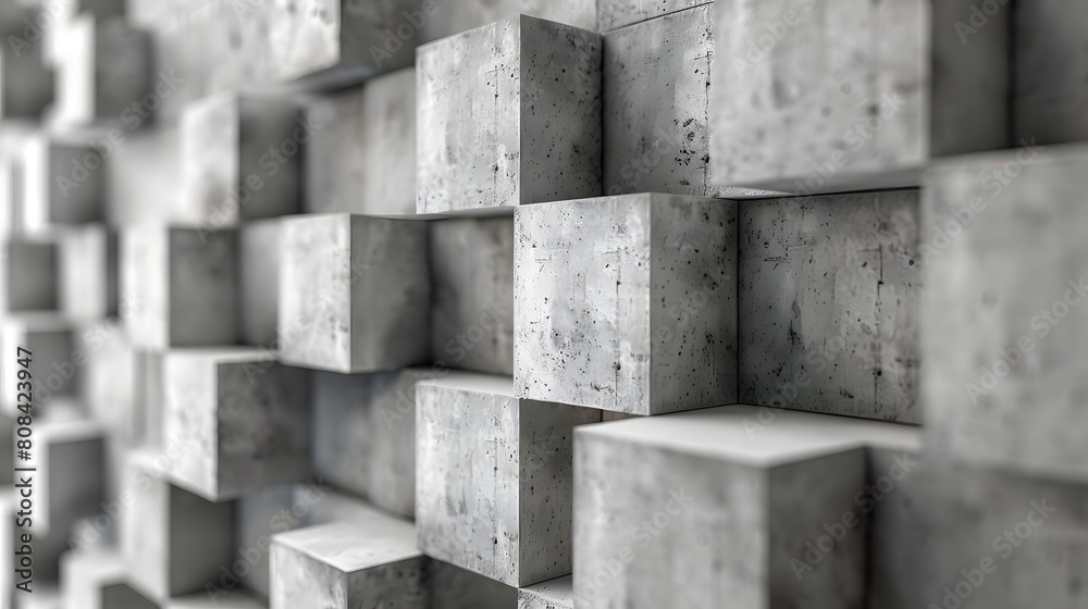 A seamless grid of cubes that appear to alternate between protruding ...