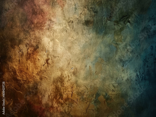 Earthy Tones and Blue Abstract Textured Background