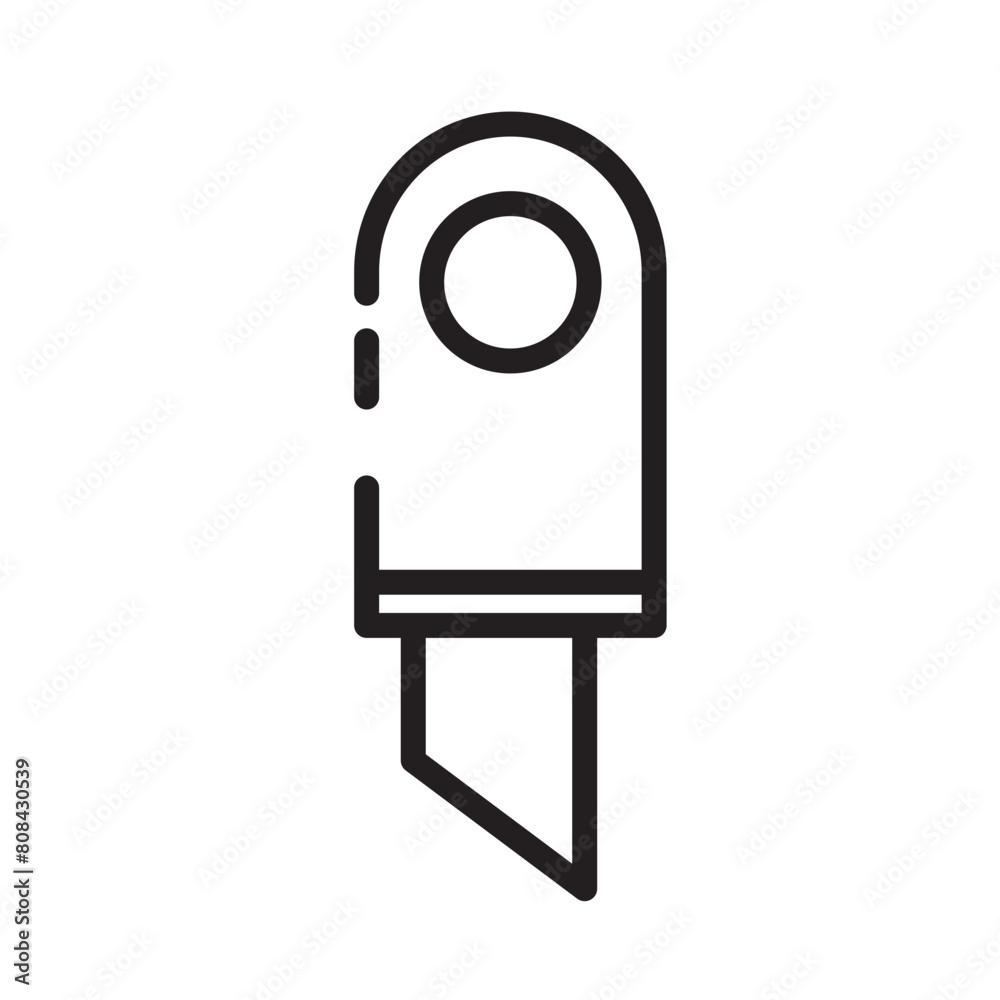 Worker Engineering Cutter Line Icon Worker Engineering Cutter Line Icon