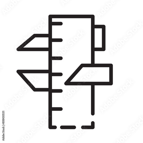 Vernier Tool Measure Line Icon