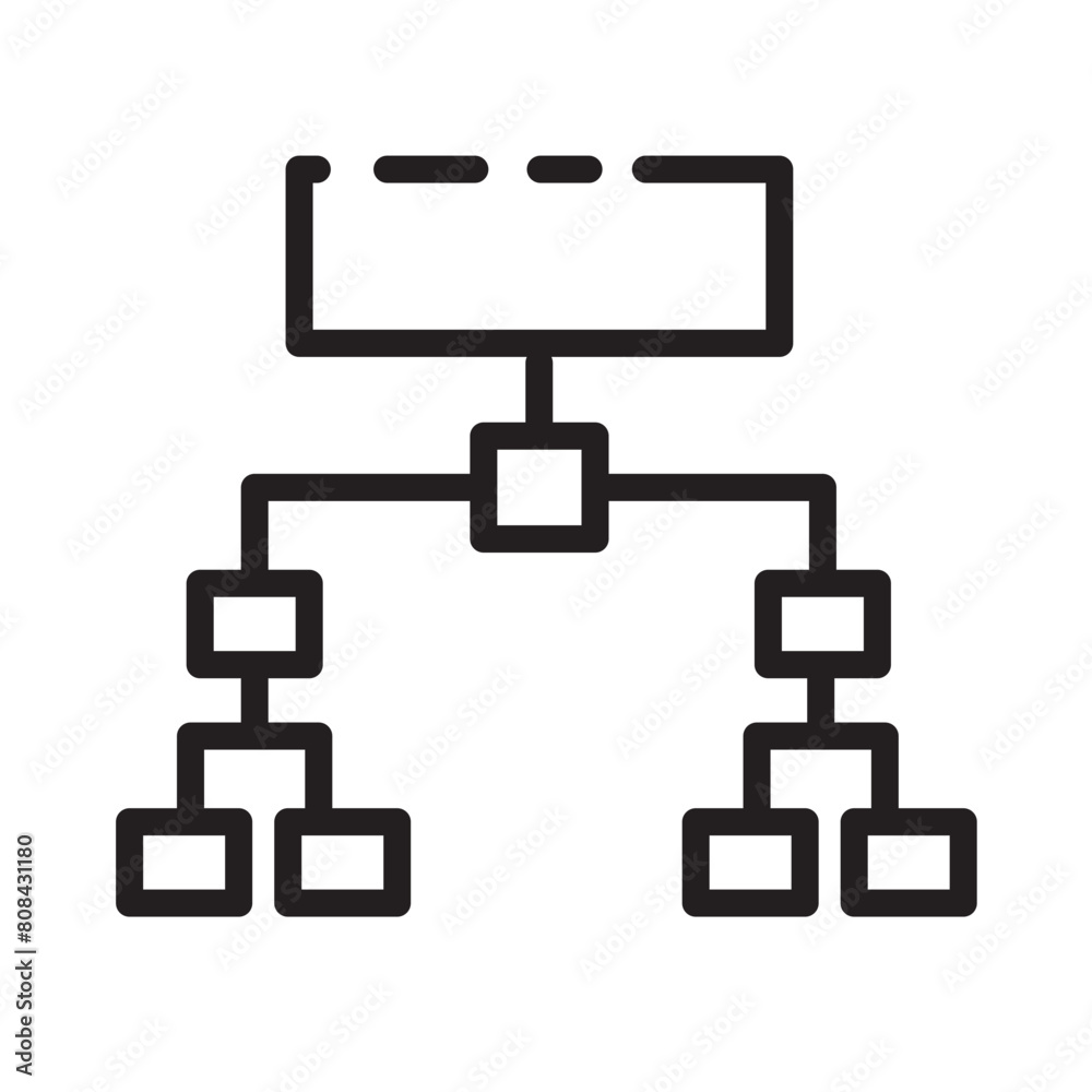 Model Network Structure Line Icon Model Network Structure Line Icon