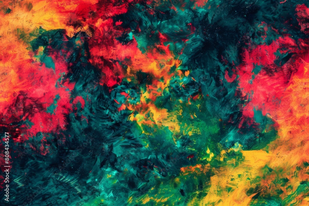 Colorful abstract painting with a dynamic composition for a captivating wall art or desktop wallpaper