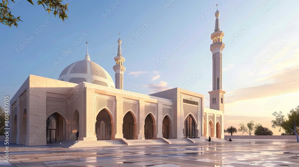 Fototapeta premium Mosque complex from Birds eyes
