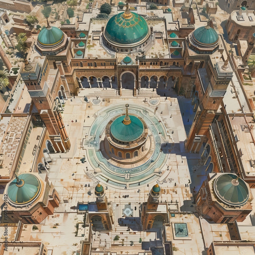 Mosque complex from Birds eyes