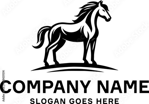Horse vector logo standing horse image vector