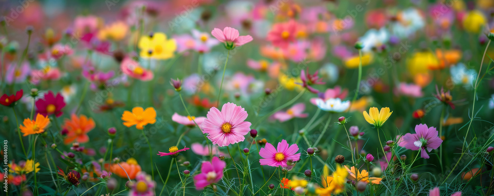 Colorful Wildflowers in Blooming Summer Meadow Colorful Wildflowers in Blooming Summer Meadow