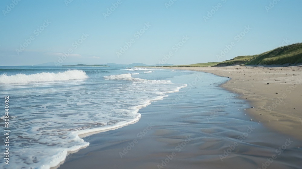 Summer Serenity: Soft Waves on the Beach, a Coastal Escape