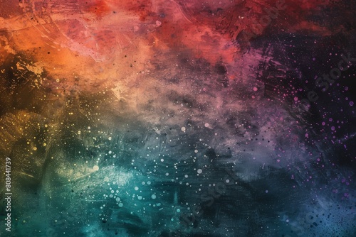 dreamy watercolor depiction of a cosmic galaxy with a starry expanse