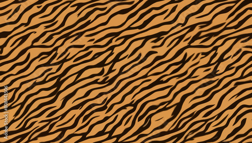 Seamless Colorful Tiger Camo Pattern