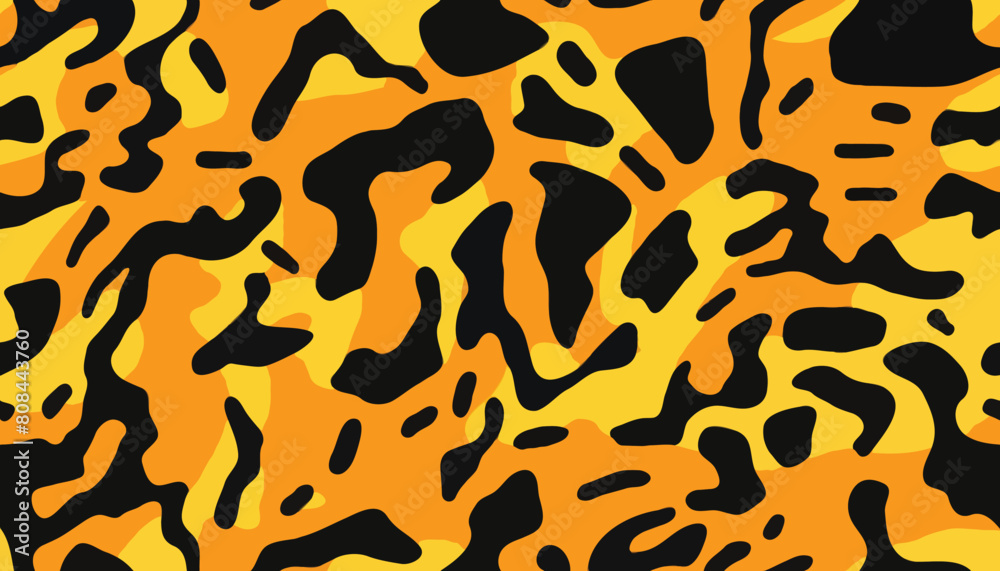 Seamless Colorful Tiger Camo Pattern Seamless Colorful Tiger Camo Pattern