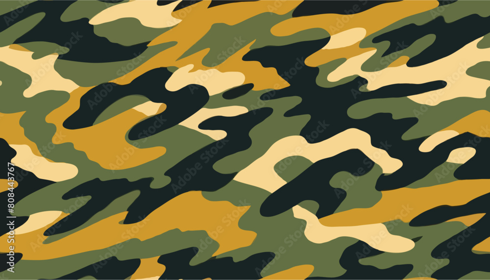 Fototapeta premium Seamless Colorful Tiger Camo Pattern