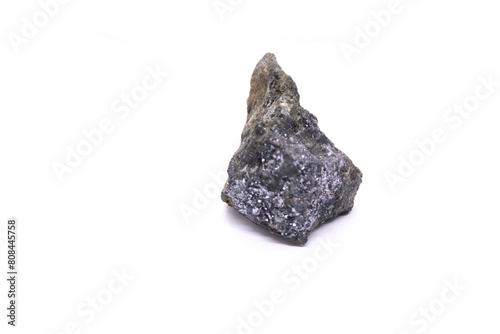 Natural mineral stones on a white background.