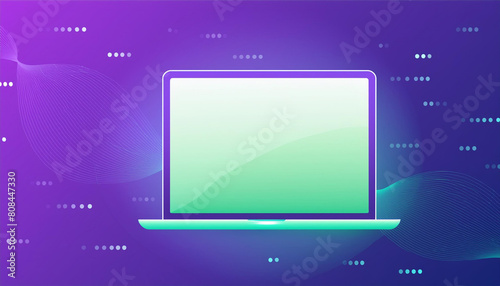 Digital Technology Theme Background. Neon color. Content Cover. Online Learning. Courses. Copy Space.
