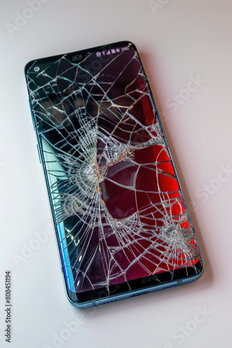 Smartphone with broken screen