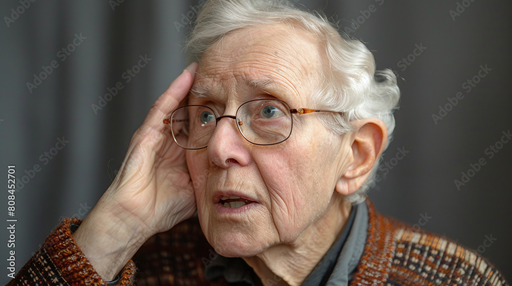 Portrait of a surprised elderly man, concerned about memory loss. Alzheimer awareness. Portrait of a surprised elderly man, concerned about memory loss. Alzheimer awareness.