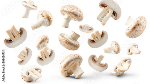 Mushrooms Isolated On White Background ,generative ai