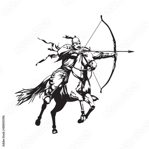 Archer Horse Vector Images isolated on white