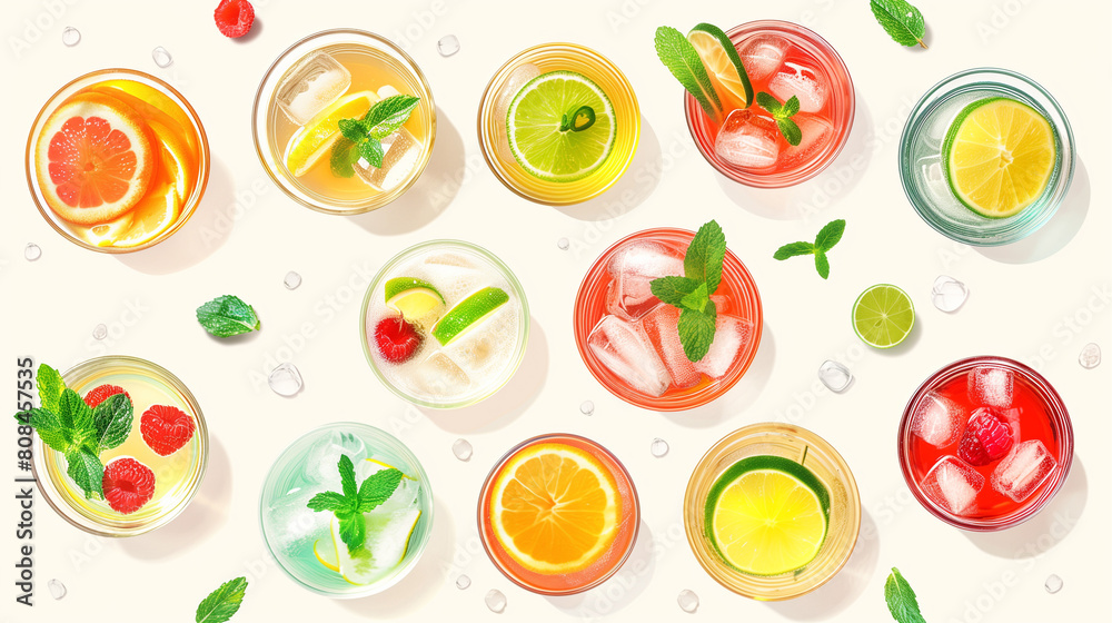 Colourful summer drinks Colourful summer drinks