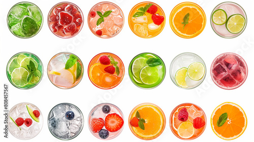 Colourful drinks background summertime 