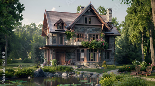 Image of beautiful house with nature around © pro click