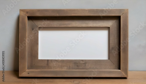 A simple wooden frame with a rustic finish
