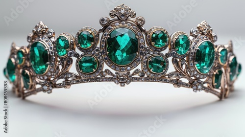 Artificial crown Jewelry crafted with glittering gems 