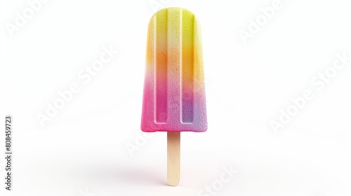 Pastel-colored popsicles. Delicious and bright background with ice cream. Minimalistic aesthetic design. Generative AI