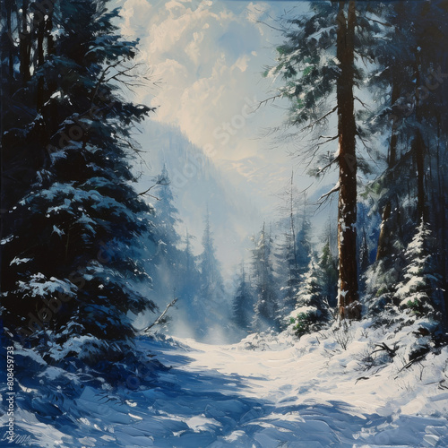  Winter Wonderland Forest Path
