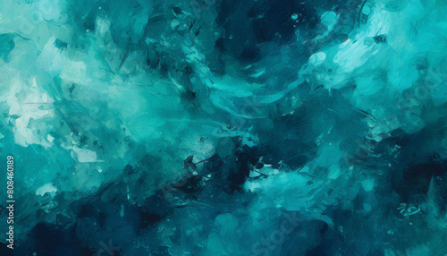 Beautiful original wide format abstract background image in blue and teal tones for design