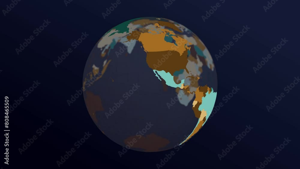 The globe with world map. Dark translucent earth planet in brown, blue, green colors rotating. Second turn changes colors to red hues. 4K vibrant loop animation. The globe with world map. Dark translucent earth planet in brown, blue, green colors rotating. Second turn changes colors to red hues. 4K vibrant loop animation.