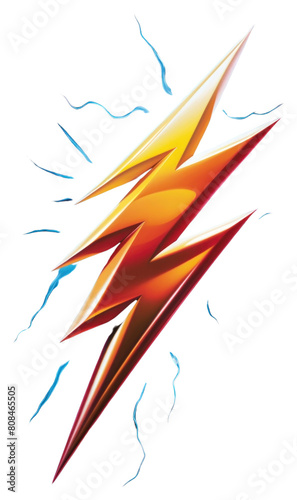 PNG A Thunder bolt isolated on clear solid background thunder night light.