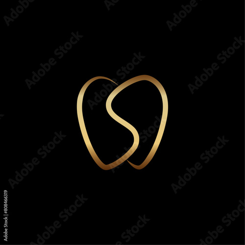 Minimalist Letter S Dental Logo Design